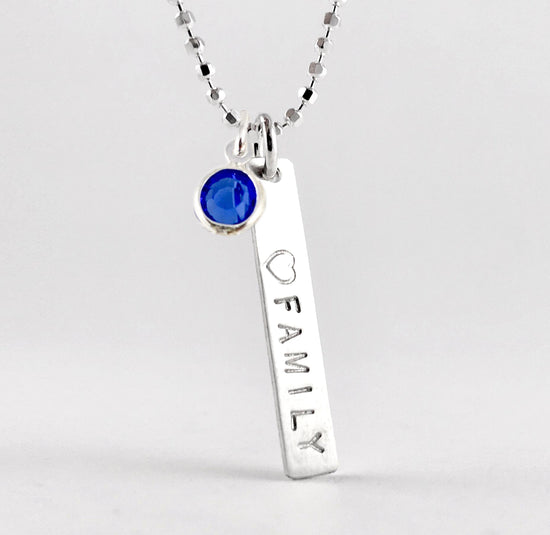 Shine On Bar Necklace Name Plate Hand Stamped Letter Flat Pendant Solid Sterling Silver Family Push Present trend lava rock essential oil