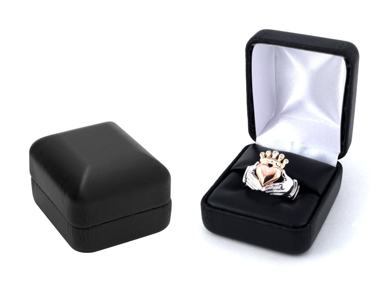 Custom Engagement Ring Box - Claddagh Wolf Cat Music Unique Skull Harley Quinn Push Present Nature Inspired Geek Nerd Goth Sound wave Rose