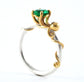 Octopus Joy - Ocean Emerald Engagement Ring for Cephalopod Kraken Sea Creature fans - Rickson 213 250 251 OCT