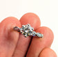 Flower Ring Modern Princess Floral Setting Classic Victorian Vintage Art Nouveau Gold Millgrain Diamond Engagement Ring Elegant Rickson