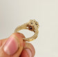 Skeleton Love - Gold or Silver Skeleton Eternity Wedding Band Gothic Bride Momento Mori Halloween Wedding Costume Skull Ring Creepy 234 238