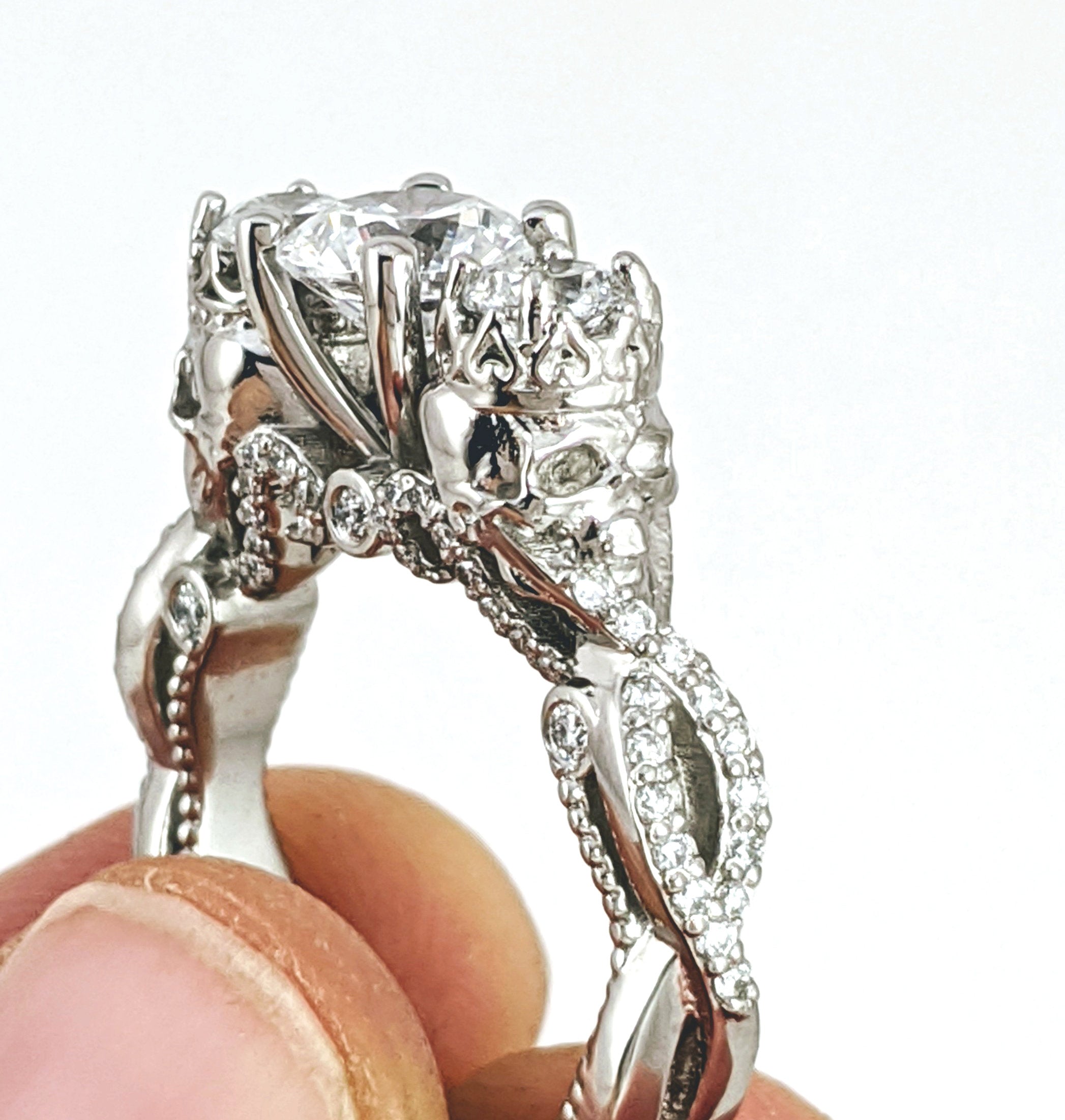 925 Sterling Silver Ring Crown Heart Design Symbol Elegance - Temu