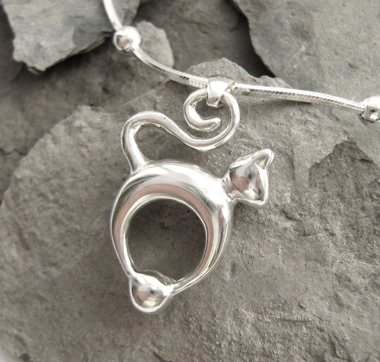 Cat Lover Bracelet - Smooth or Tabby Texture - Donation to Humane Society - Sterling silver  - Gift For Her - Daughter - Valentine&