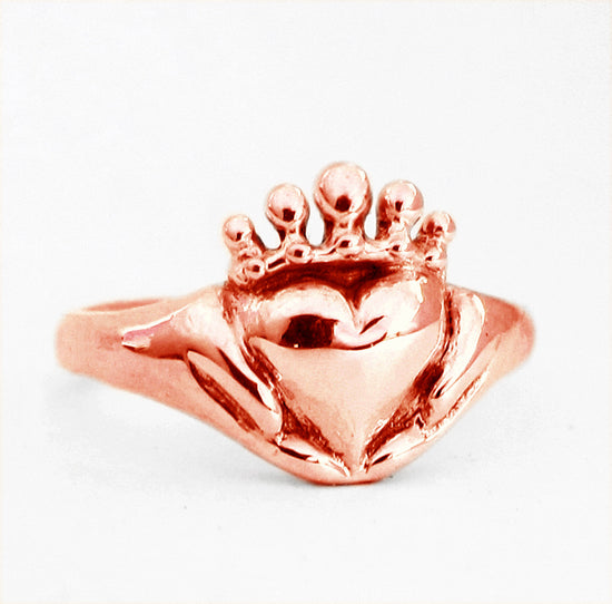 Gold Claddagh - White, Yellow or Rose Gold, Celtic Promise Wedding Ring Alternative Engagement Custom Anniversary, Rickson Jewellery 115