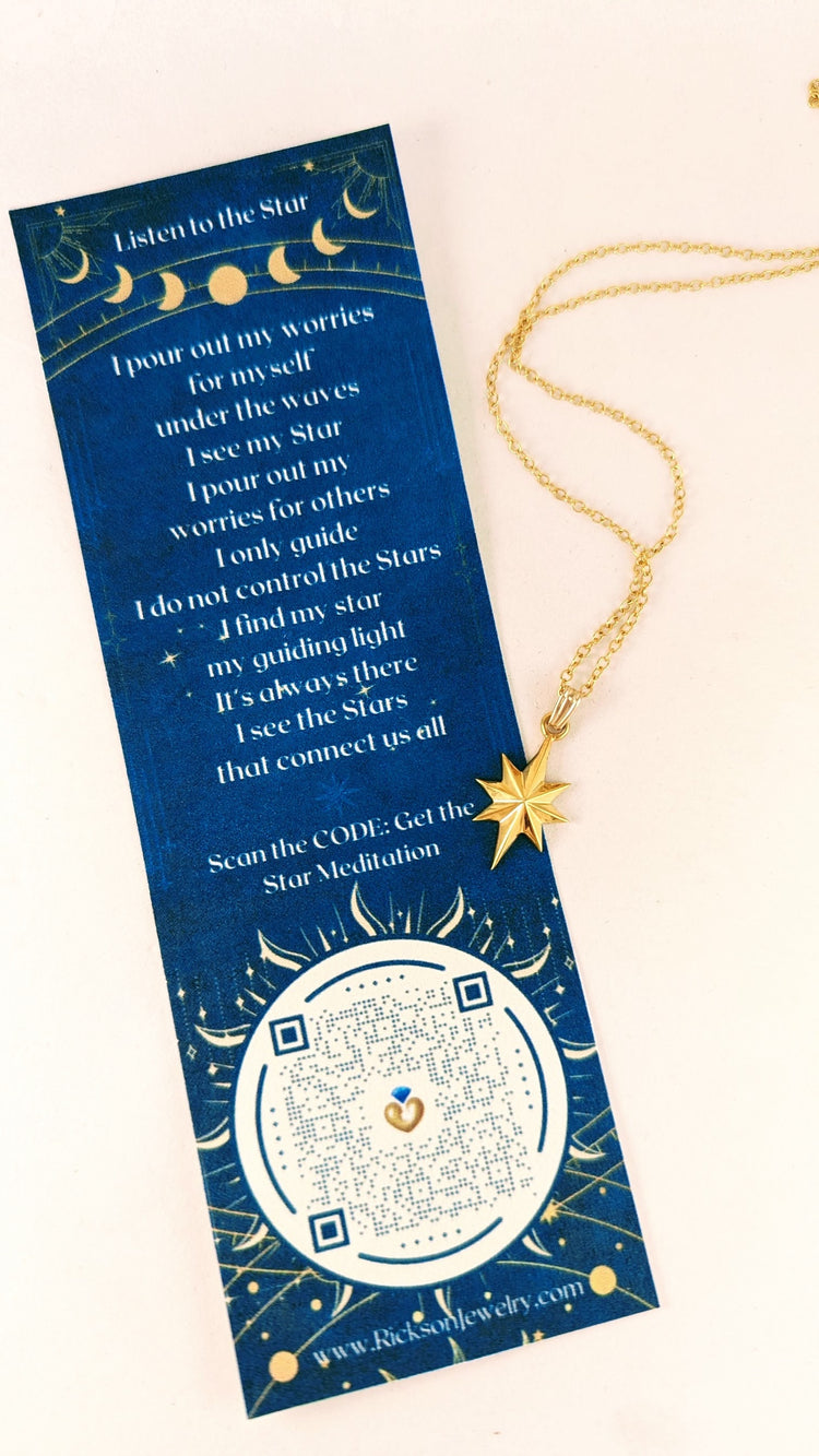 Gold STAR Necklace + Meditation to Find your True North Star