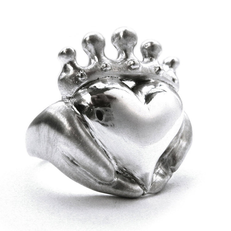 Handmade Claddagh Ring, Celebrity Callie Thorne, Chunky Claddagh, Unique Claddagh, Irish Jewelry, Celtic Promise Ring, Gifts for Her 187