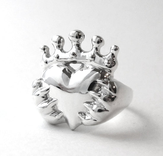 Cat Claddagh Promise Ring, Silver Cat Paw Claddagh Ring, Cat Lover Wedding Engagement Ring, Handmade Cat, Rickson Valentine&